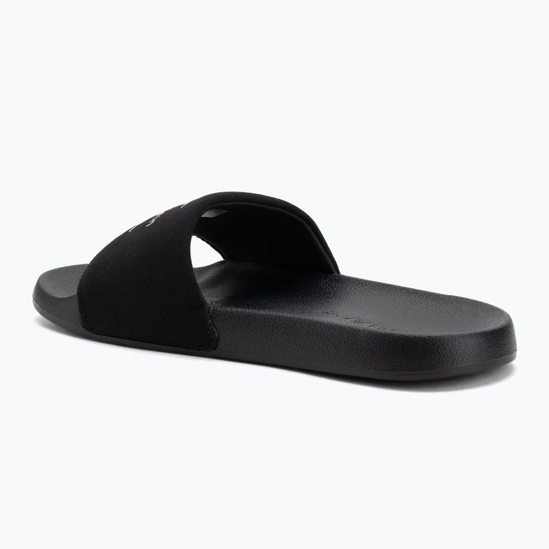 Women's slides Calvin Klein YW0YW01967 Monogram Logo 0GM black/bright white 3