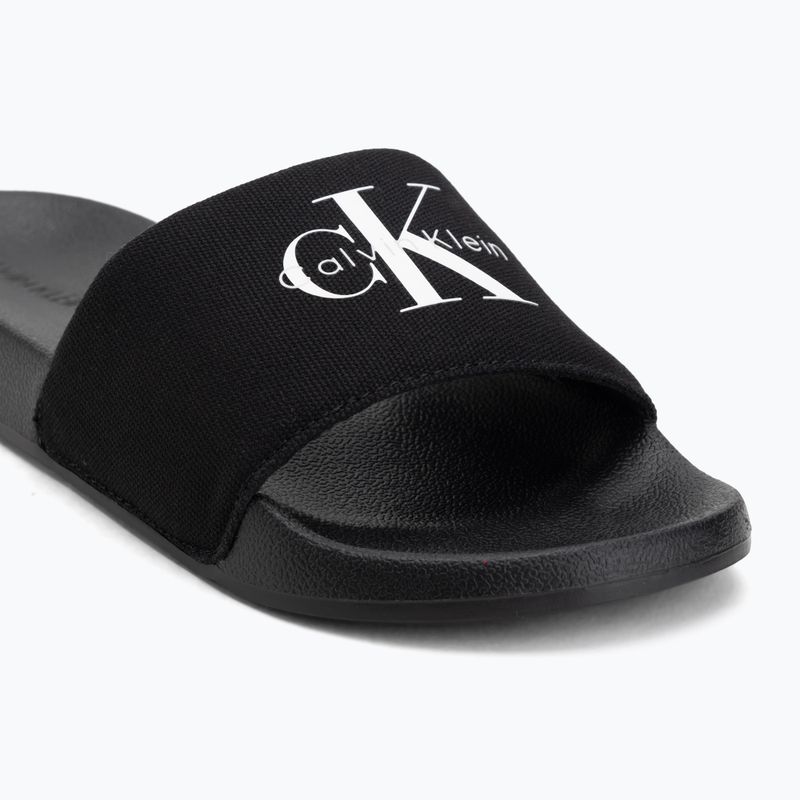 Women's slides Calvin Klein YW0YW01967 Monogram Logo 0GM black/bright white 7
