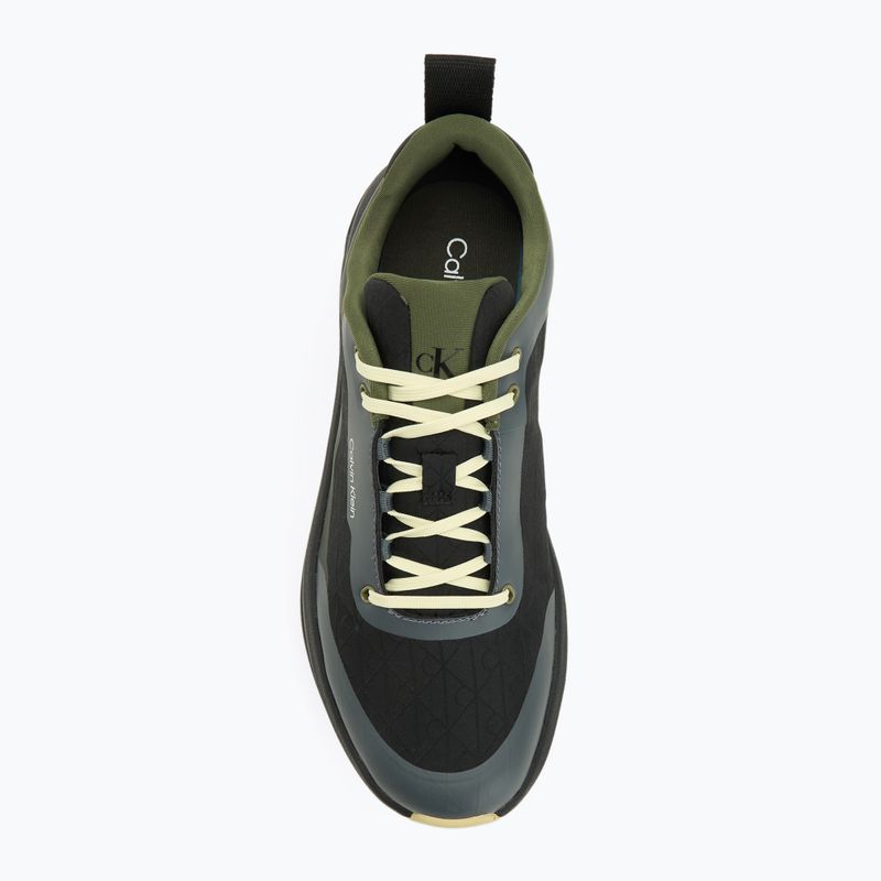 Men's shoes Calvin Klein YM0YM01456 Chunky Runner Lace Up Mix Aop black/medieval forest/coal/lime 5