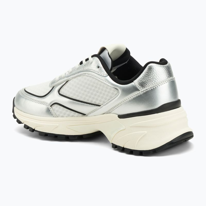 Women's shoes Calvin Klein YW0YW02063 Hike Runner Lace Up Mesh Mix silver/black/bright white 3
