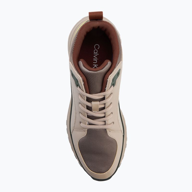 Men's shoes Calvin Klein YM0YM01418 Hike Runner Mid Laceup Tech Mix desert taupe/smog/sorrel/thyme 5