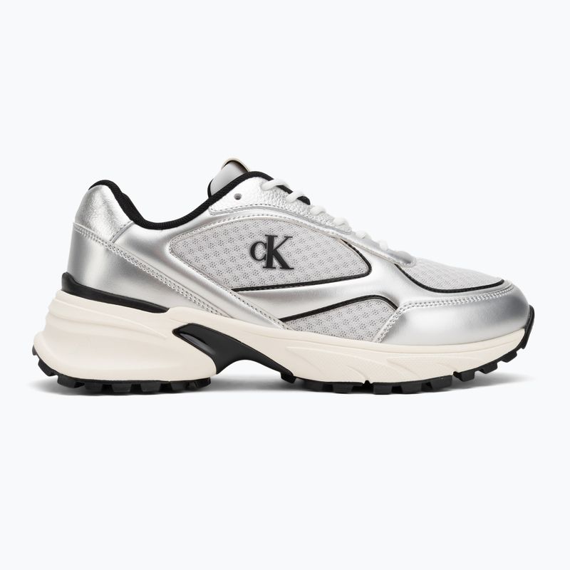 Men's shoes Calvin Klein YM0YM01402 Hike Runner Laceup Mesh Mix silver/black/marshmallow 2