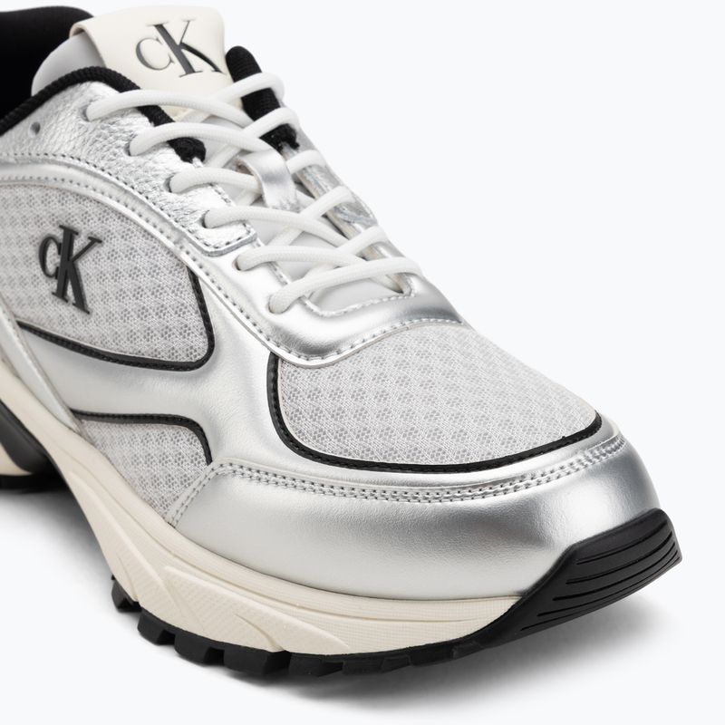Men's shoes Calvin Klein YM0YM01402 Hike Runner Laceup Mesh Mix silver/black/marshmallow 7