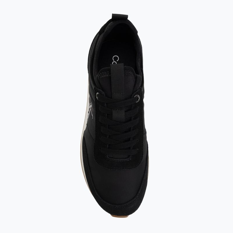 Women's shoes Calvin Klein YW0YW02060 Retro Runner Sock Laceup Mix Mat black/gyn metal/gum 5