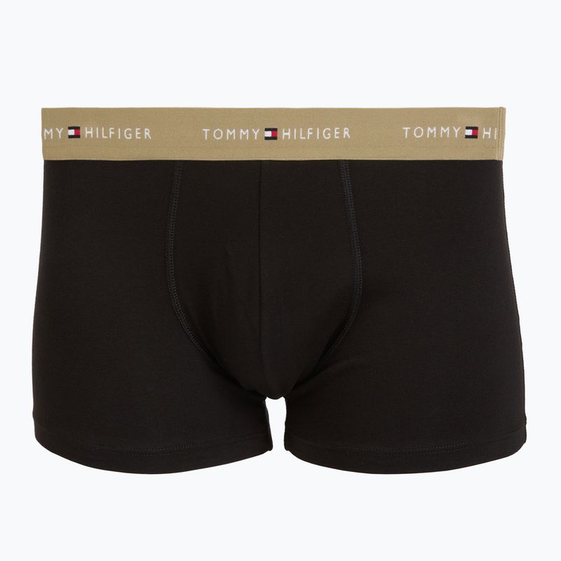 Men's boxers Tommy Hilfiger Trunk WB 3 pairs black/citronella/woodridge 3
