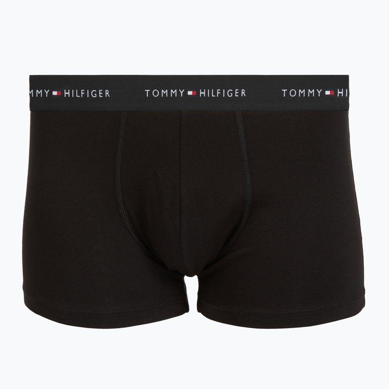 Men's boxers Tommy Hilfiger Trunk WB 3 pairs black/citronella/woodridge 4