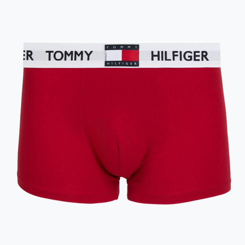 Men's boxers Tommy Hilfiger Trunk medium red/white/navy blue 3