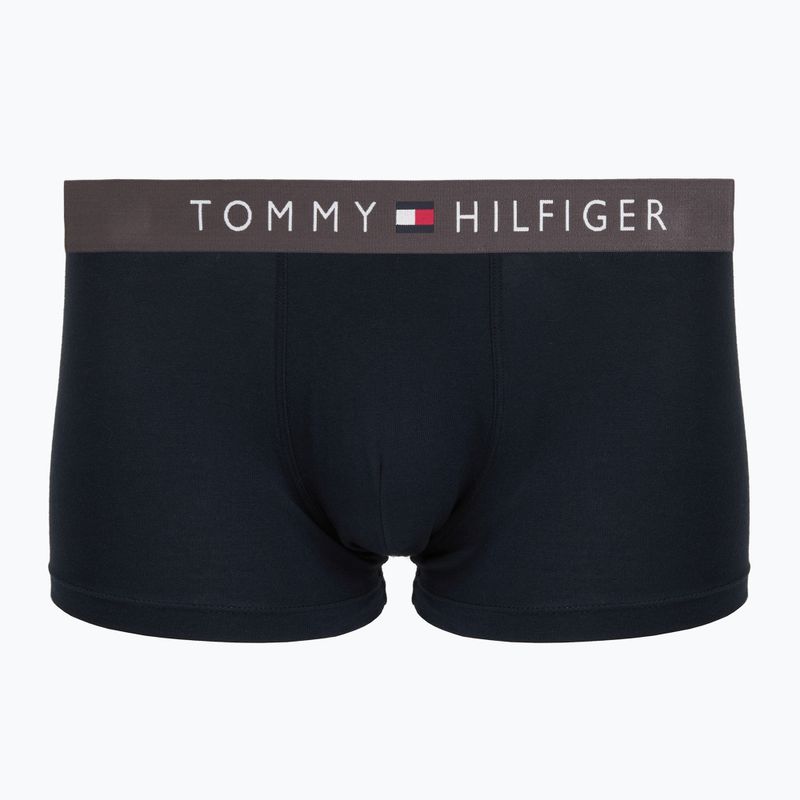 Men's boxers Tommy Hilfiger Trunk WB 3 pairs dark ash/brzy blue/rouge 3