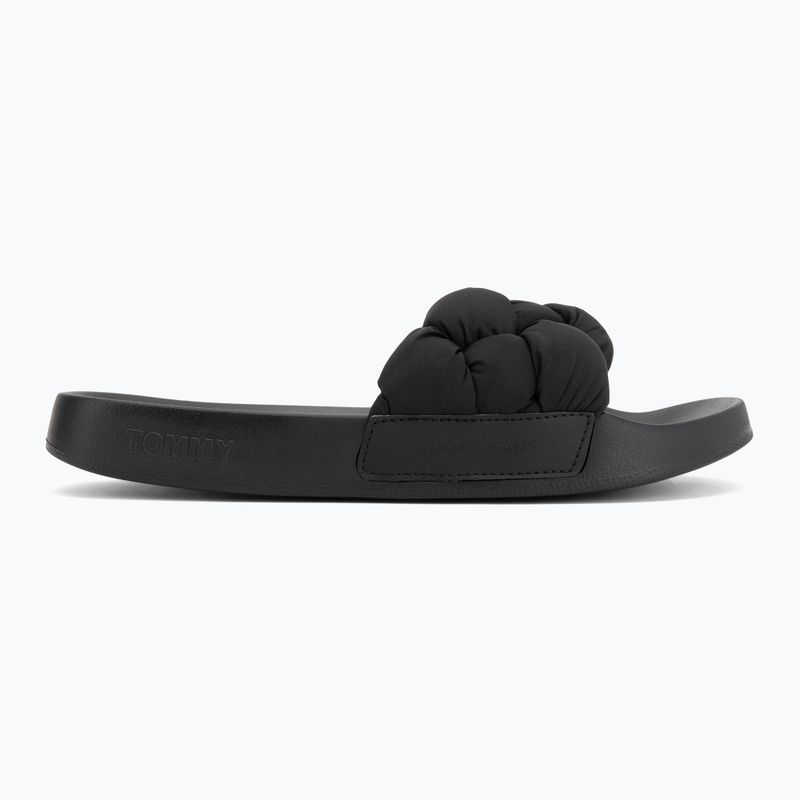 Women's slides Tommy Jeans Braided black 2