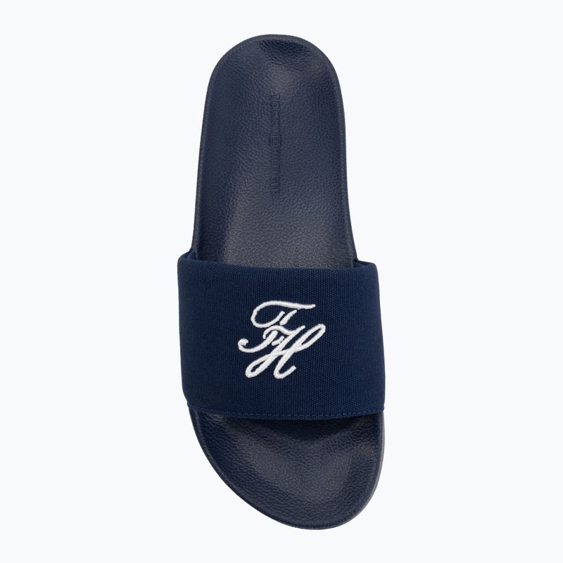 Women's slides Tommy Hilfiger Script Pool preppy navy 5