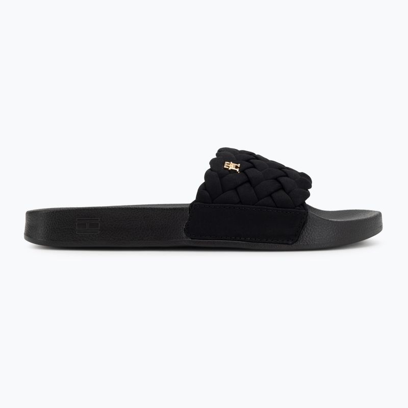 Women's slides Tommy Hilfiger Braided Pool black 2
