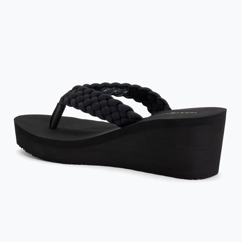 Women's flip-flops Tommy Hilfiger Wedge Braided Summer Sandal black 3