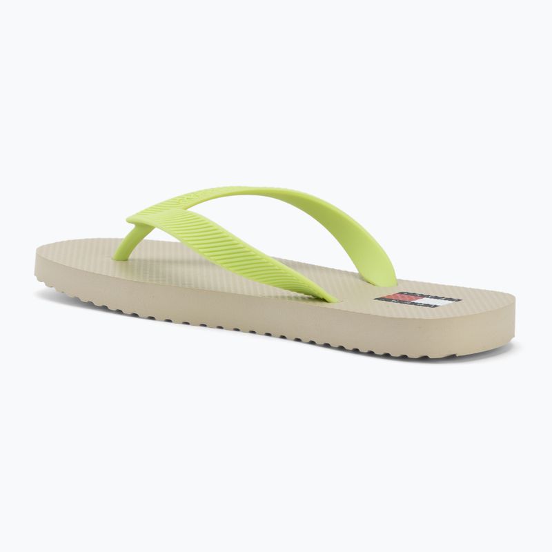 Women's flip-flops Tommy Jeans Logo Summer white clay/lime essence 3