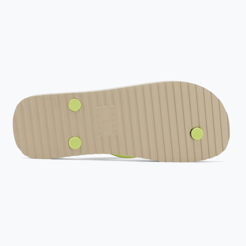 Women's flip-flops Tommy Jeans Logo Summer white clay/lime essence 4