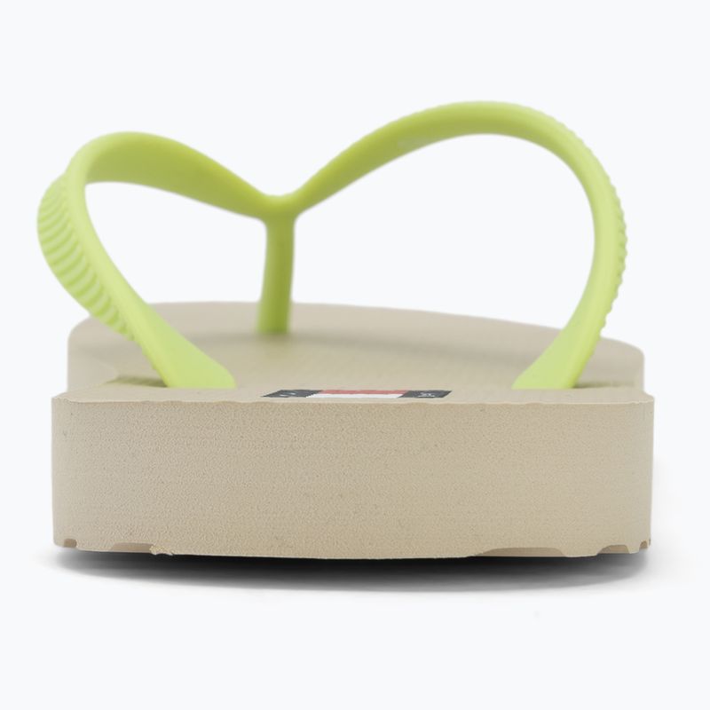 Women's flip-flops Tommy Jeans Logo Summer white clay/lime essence 6
