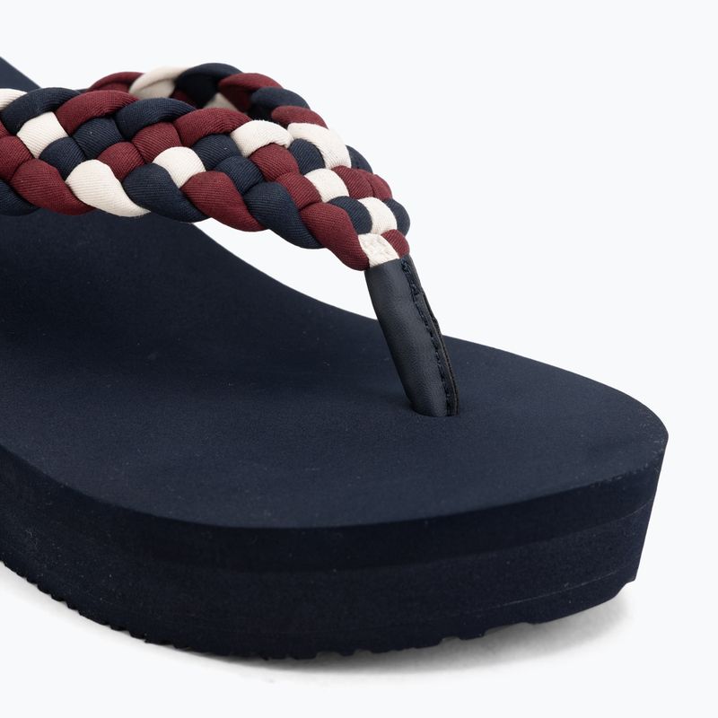 Women's flip-flops Tommy Hilfiger Wedge Braided Summer Sandal rwb 7