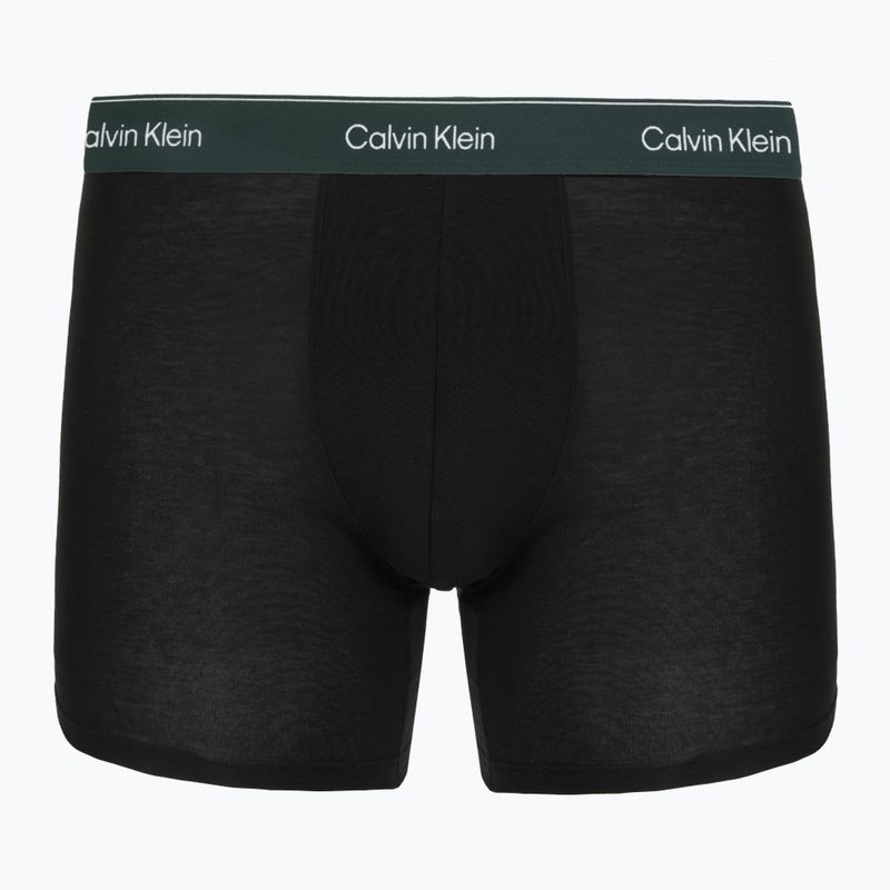 Boxers Calvin Klein LV00NB4394 Brief 3 pairs black w/darkest spruce wb/black w 6