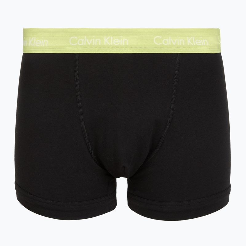 Men's boxers Calvin Klein 0000U2662G Trunk 3 pairs black w green bloom wb/black w da 2