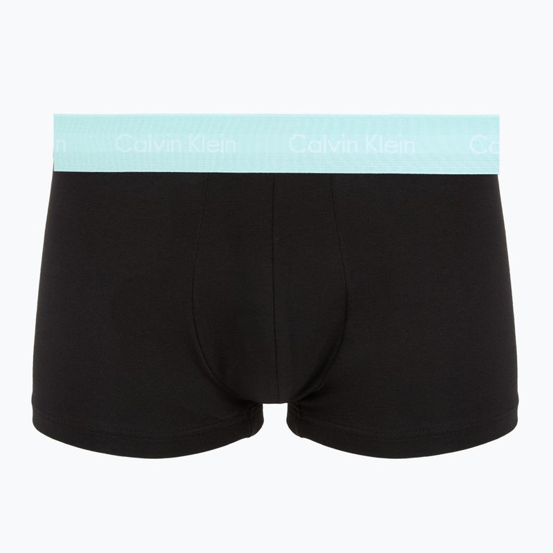 Men's boxers Calvin Klein 0000U2664G Low Rise Trunk 3 pairs black in plume wb/ black in misty sag 2