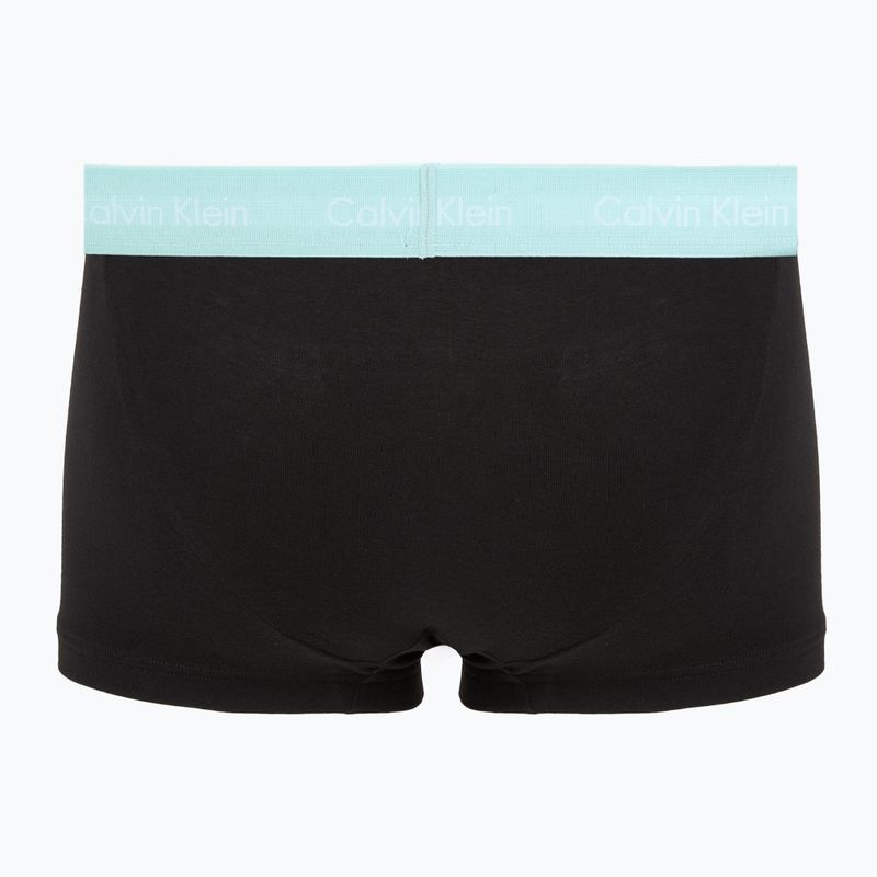Men's boxers Calvin Klein 0000U2664G Low Rise Trunk 3 pairs black in plume wb/ black in misty sag 3