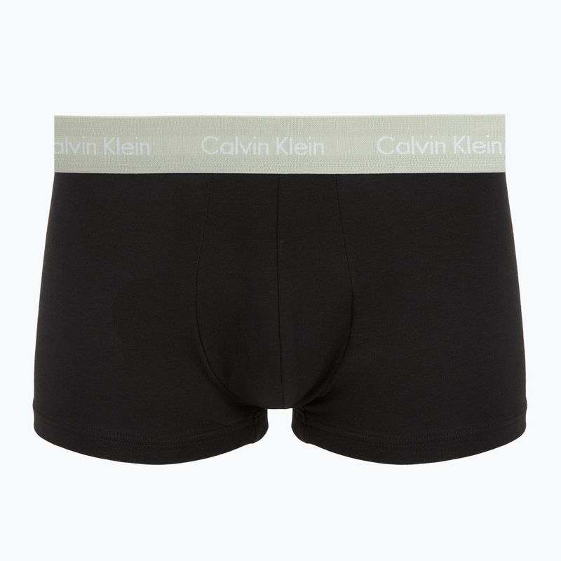 Men's boxers Calvin Klein 0000U2664G Low Rise Trunk 3 pairs black in plume wb/ black in misty sag 5