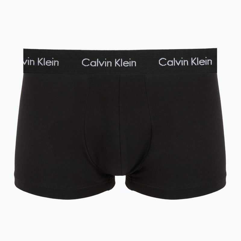 Men's boxers Calvin Klein 0000U2664G Low Rise Trunk 3 pairs black in plume wb/ black in misty sag 6