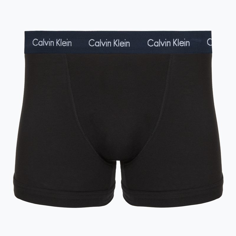 Men's boxers Calvin Klein 0000U2662G Trunk 3 pairs black w green bloom wb/black w da 4