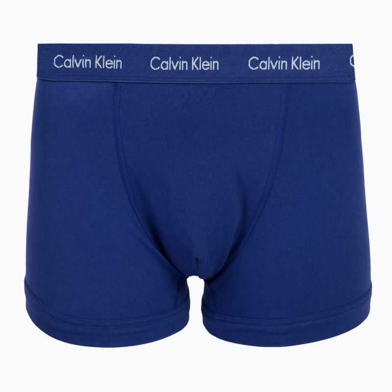 Men's boxers Calvin Klein 0000U2662G Trunk 3 pairs sodalite blue/redwood/white peppe 5