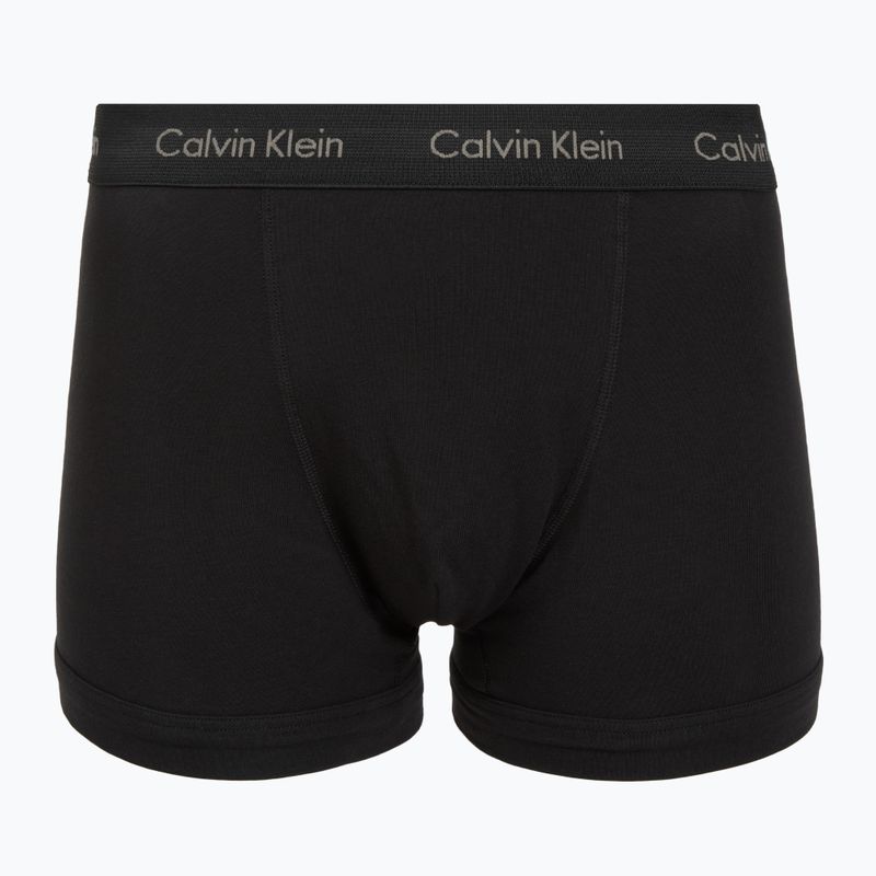 Men's boxers Calvin Klein 0000U2662G Trunk 3 pairs black bodies and wbs with driftwood 5