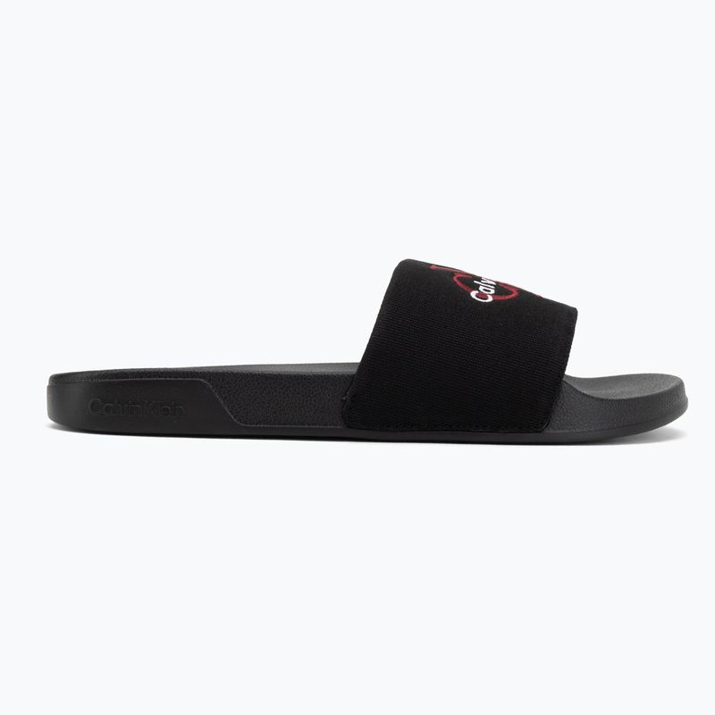 Men's slides Calvin Klein YM0YM01393 Ess black/rhubarb 2