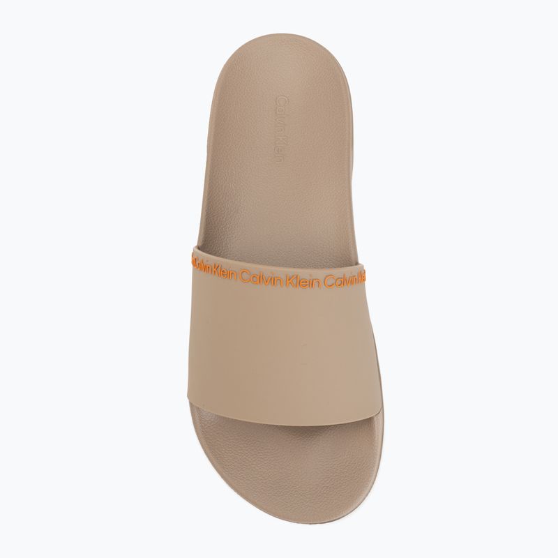 Men's slides Calvin Klein HM0HM02108 Ess Institutional Cv nomad/vivid tangerine 5