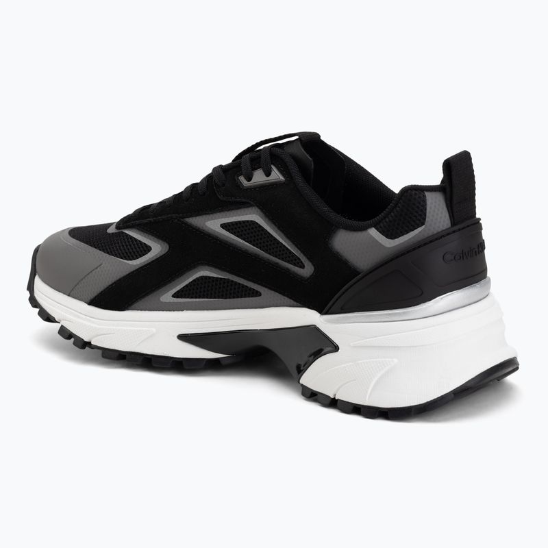 Men's shoes Calvin Klein HM0HM02220 Hike Runner Stripe Mix Nylon Suede black/granite road 3