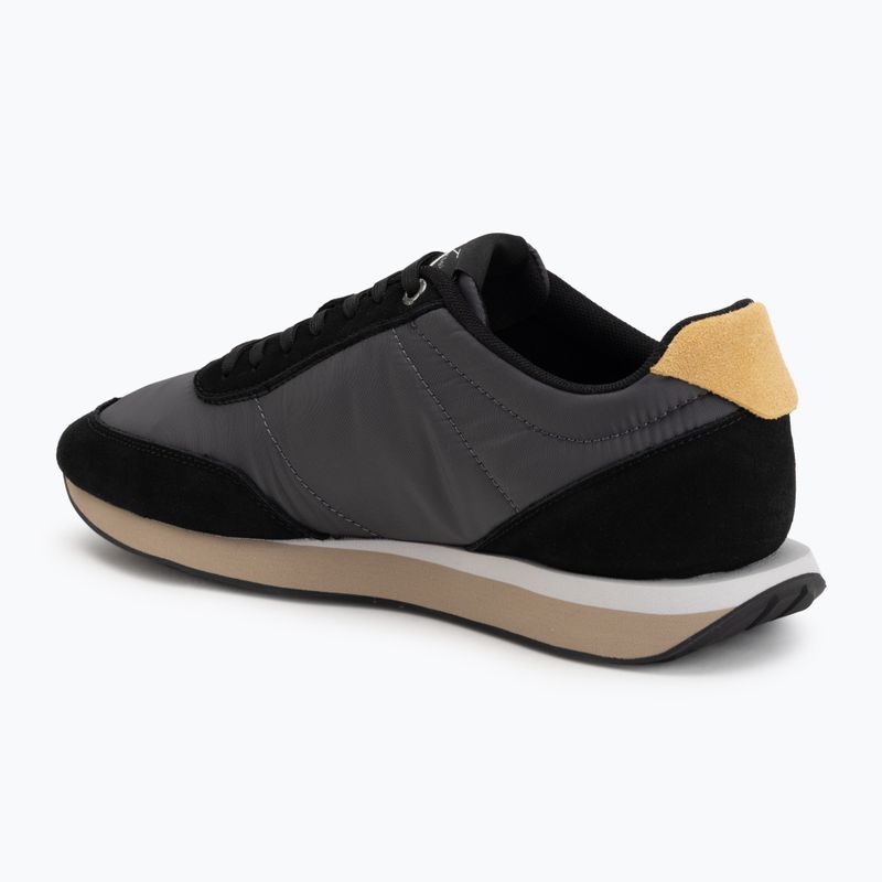 Men's shoes Calvin Klein HM0HM02212 Retro Runner Bans Leather Suede black/iron gate/amber gold 3