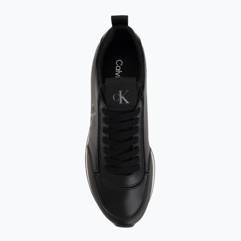 Women's shoes Calvin Klein HW0HW03118 Retro Runner Sock PANL Leather Neo black/crystal grey 5