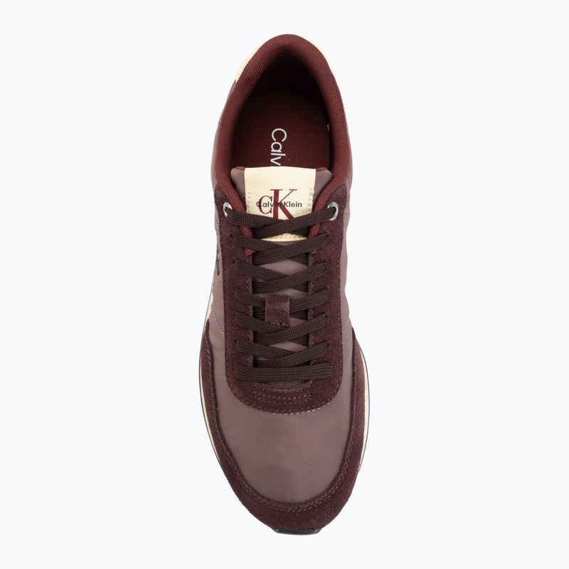 Men's shoes Calvin Klein YM0YM01361 Retro Runner Ess Mix Mat bordeaux/peppercorn/vanilla 5