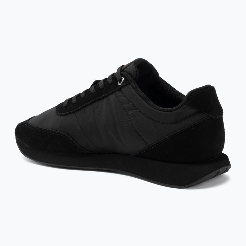 Men's shoes Calvin Klein HM0HM02212 Retro Runner Bans Leather Suede triple black/adrenaline rush 3