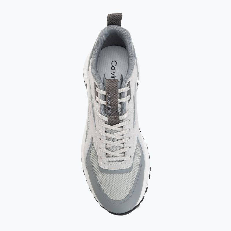 Men's shoes Calvin Klein HM0HM02220 Hike Runner Stripe Mix Nylon Suede light grey/granite grey 5