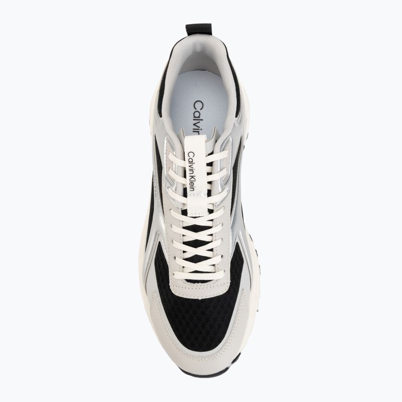 Men's shoes Calvin Klein HM0HM02341 Hike Runner Stripe Met Mix black/silver/light grey 5