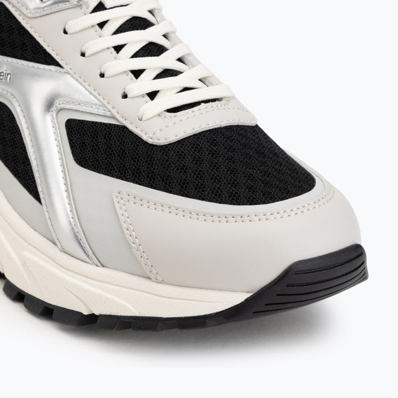 Men's shoes Calvin Klein HM0HM02341 Hike Runner Stripe Met Mix black/silver/light grey 7