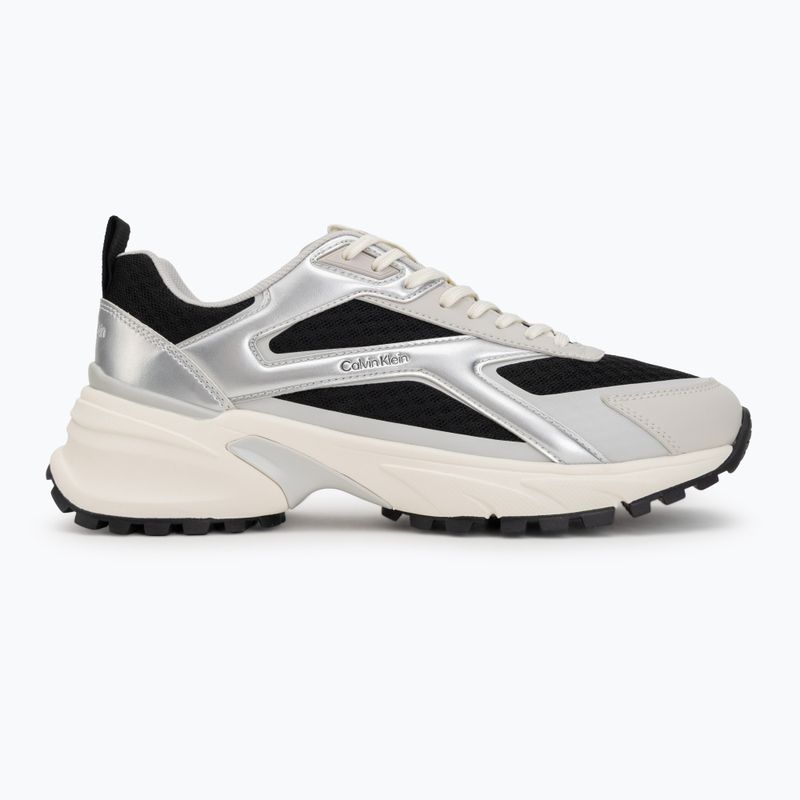 Women's shoes Calvin Klein HW0HW03140 Hike Run Stripe Mesh Met black/silver/light grey 2