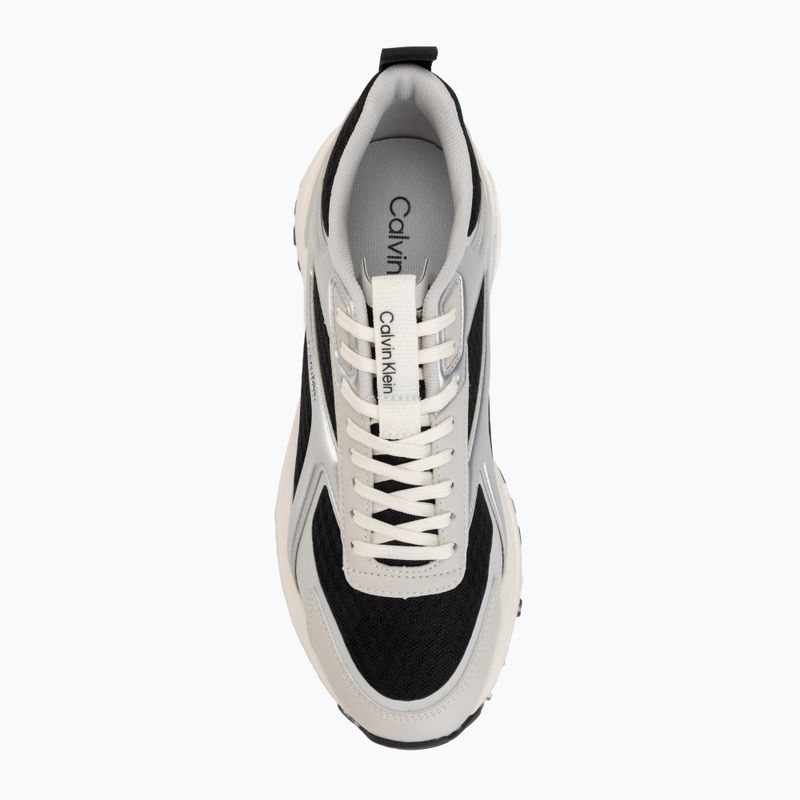 Women's shoes Calvin Klein HW0HW03140 Hike Run Stripe Mesh Met black/silver/light grey 5