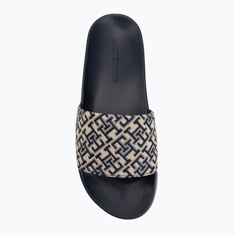 Women's slides Tommy Hilfiger Monogram space blue 5