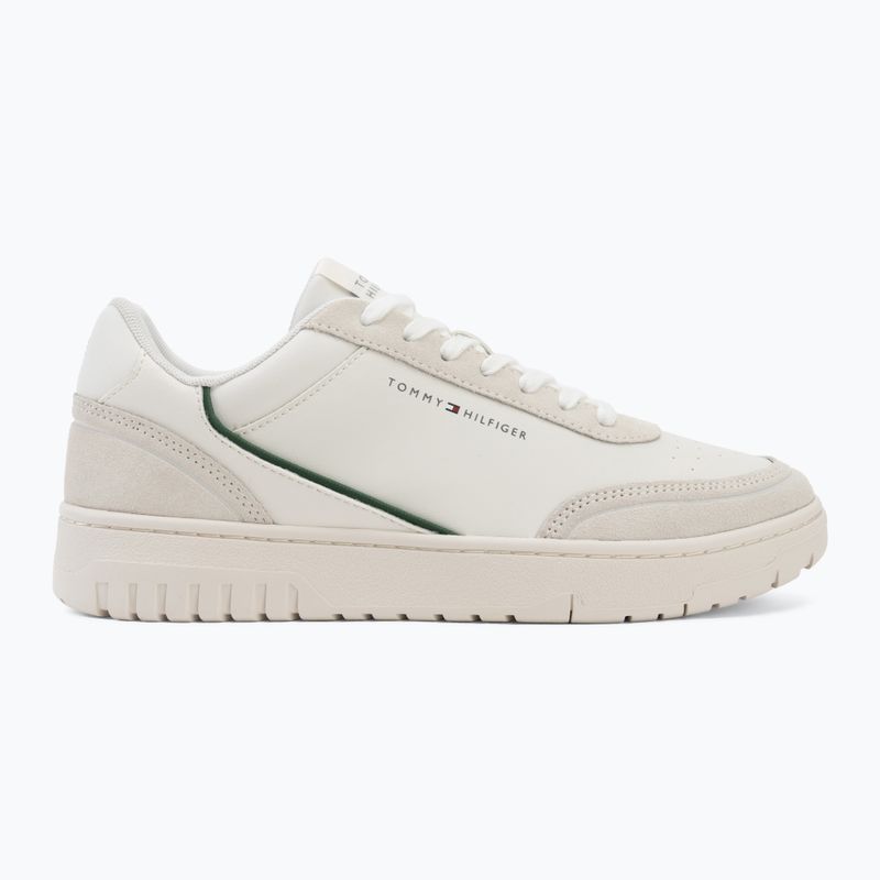 Men's shoes Tommy Hilfiger Basket Core Leather Suede Mix ecru/street green 2