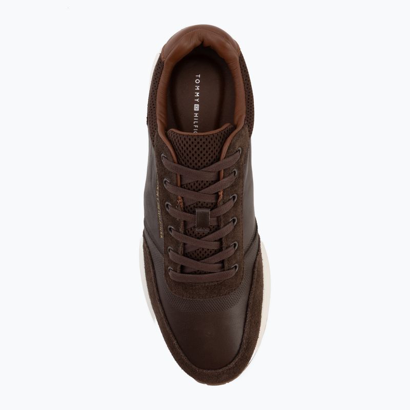 Men's shoes Tommy Hilfiger Runner Suede Mix cocoa tracksuits 5