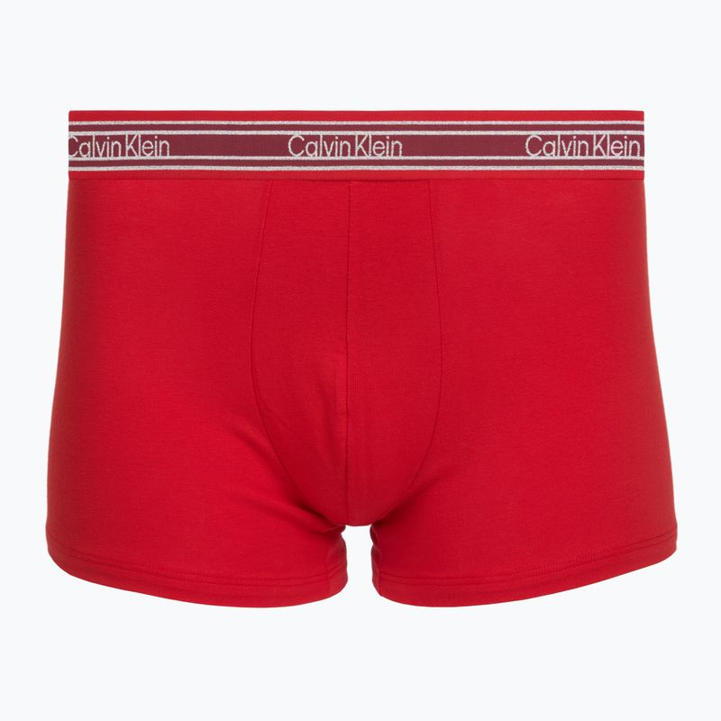 Men's boxers Calvin Klein LV00NB4615 Trunk black/established red/goji berry 2