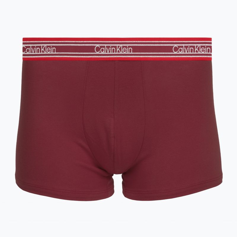 Men's boxers Calvin Klein LV00NB4615 Trunk black/established red/goji berry 3