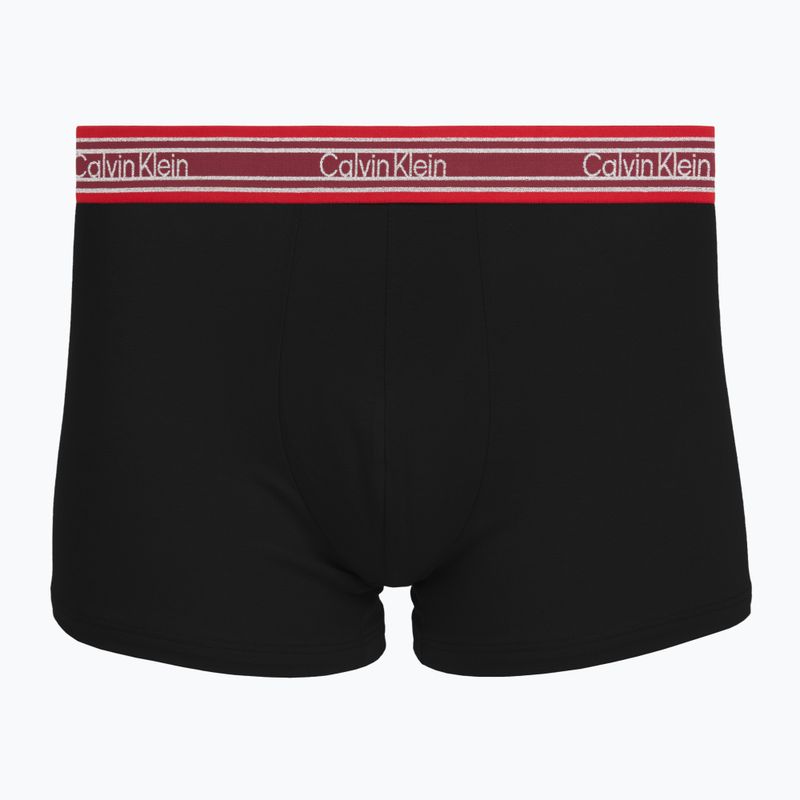 Men's boxers Calvin Klein LV00NB4615 Trunk black/established red/goji berry 4