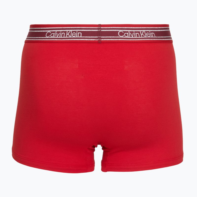 Men's boxers Calvin Klein LV00NB4615 Trunk black/established red/goji berry 5