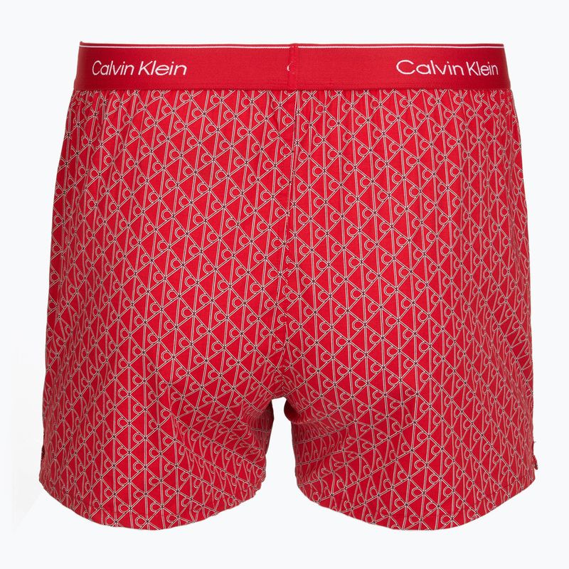 Men's boxers Calvin Klein LV00NB4727 Boxer Slim black/prep emblem goji berry/grisai 3