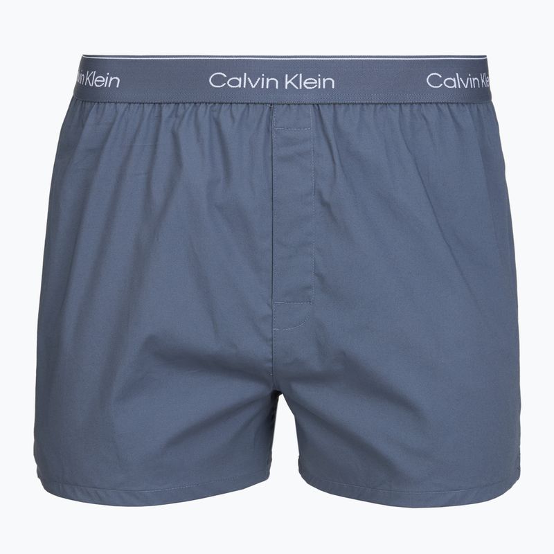 Men's boxers Calvin Klein LV00NB4727 Boxer Slim black/prep emblem goji berry/grisai 5